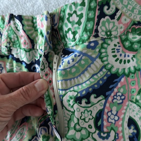 Talbots Perfect Short Size 4 paisley pink, green, blue, white print. - Picture 6 of 7